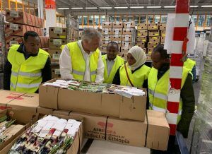 ethiopische delegatie, Ethiopische delegatie op bezoek in Aalsmeer