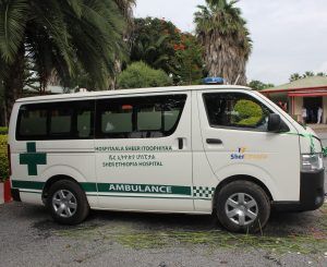 , Overdracht van nieuwe ambulance aan Sher Hospital